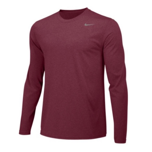 Nike Other - NWT Nike Maroon Team Legend Crew Long Sleeve Training T-Shirt Size XXL